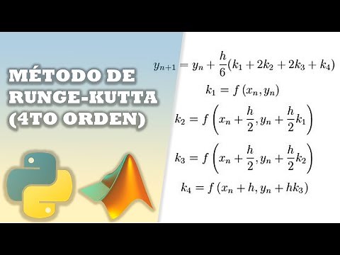 MÉTODO DE RUNGE KUTTA PARA ECUACIONES DIFERENCIALES DE PRIMER ORDEN | MATLAB | Python
