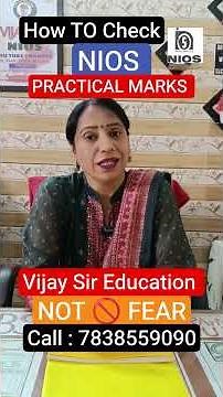 HOW TO 🔥 CHECK NIOS 😨 PRACTICAL MARKS #nios #motivation #practical #exam