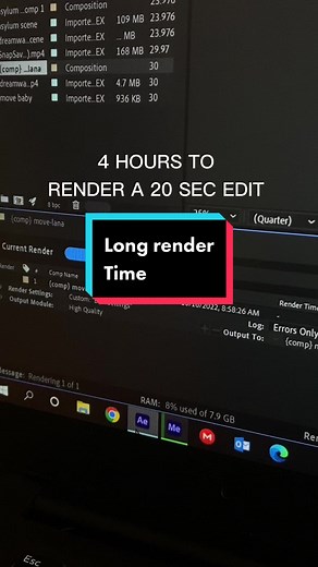Media encoder showed 84 hours 😃 plz help if you know how to fix this 🙏#aftereffects #renderproblems #fyp #plshelp #aeproblems