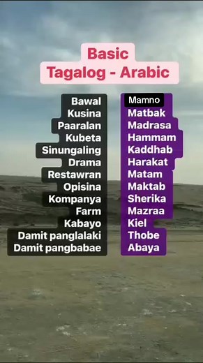 Tagalog to Arabic Translation: Learn Basic Words and Phrases