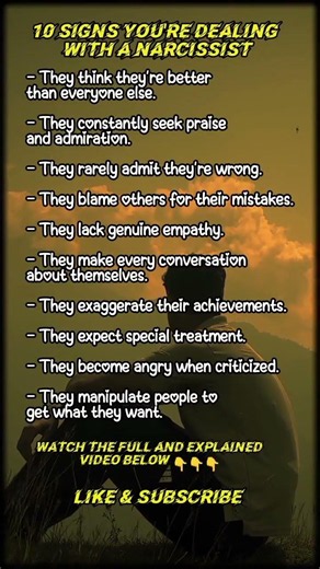 Signs You're Dealing With a Narcissist #psychology #darkpsychology #narcissist