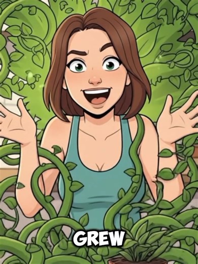 The girl soaked her hair in crushed vitamins and energy drinks because she believed it would make it grow super fast. At first, it truly did seem like a miracle: she tested the mixture on a plant and it grew vines instantly. Seeing this, she poured the drink over her head. Green bubbles went through her hair, and it stretched longer and longer until it hit the floor. She walked into school confidently with her hair trailing behind her like a rope, and everyone was shocked. ‎