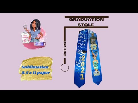All Over Sublimation || Graduation Stole || 8.5 X 11
