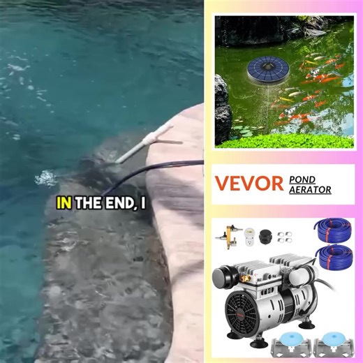 VEVOR Aerator, 550W Power 5.2CFM for Up to 3 Acre 50' Includes 3/4 HP Compressor & Timer & Valves, Air Compressor for Deep Water Oxygen Circulation, for Pond, Lake, No Diffuser, Black | VEVOR Home Improvement | Facebook
