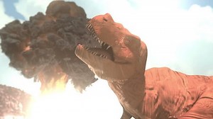 Dinosaur in an extinction event