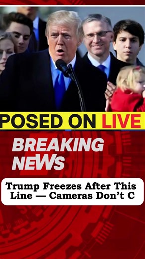 Trump Freezes After This Line — Cameras Don’t C#breakingnews #Trump #fentysuperbrandday