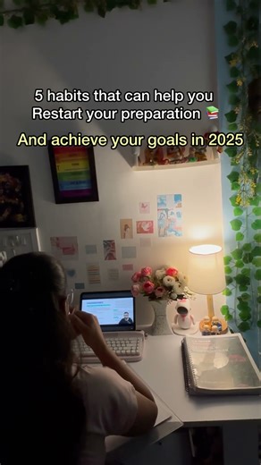 5 habits that can help you Restart your preparation 📚 Read caption 👇🏻 #study #exam #planning