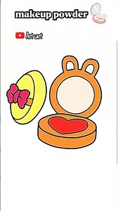 How to draw easy makeup powder #shorts