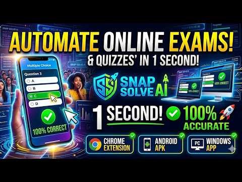 How to Automate USA Survey, Online Exams & Quizzes in 1 Second! Snap Solve AI (Android & Windows)