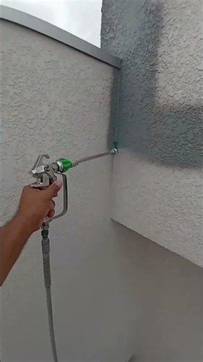 the process of painting walls using spray paint #shortvideo