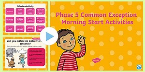 Common Exception Words Morning Starter Activities PowerPoint