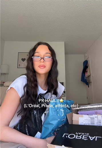 some recent PR! @loréal paris usa @pradabeauty @YSL Beauty @Morning Made @ATHLETA @cottoncandyla #prhaul #haul #beauty #fashion