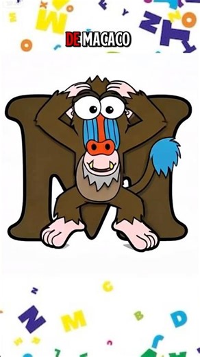 The letter M for MONKEY 🙉 #educational #alphabet