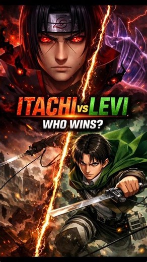 Itachi Uchiha vs Levi #narutoshippuden #aotmoments #animeshorts #itachiuchiha