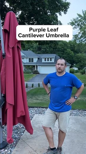 Cantilever Umbrella base install #cantileverumbrella #purpleleafumbrella #backyardideas