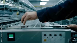 Exploring advanced manufacturing processes inside a high-tech factory during daylight hours