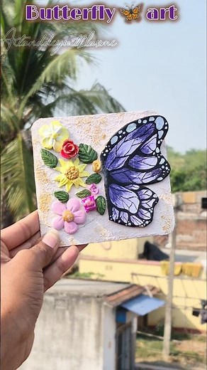 DIY 3D Butterfly Clay Art 🦋✨ #shorts #clayart