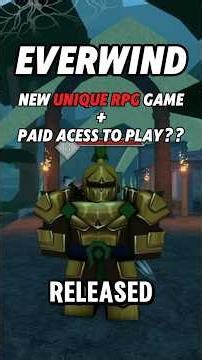 New Unique RPG Game + Paid Access To Play?? | Everwind #everwind #roblox #captinttb