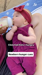 Besides the obvious crying cues, here are some other cues to help know if your newborn is hungry. Early signs include: ⭐️Sucking on hands/fingers: Babies instinctively suck on anything near their mouths when hungry. ⭐️Lip smacking/Licking lips: A clear sign the baby is anticipating feeding. ⭐️Opening and closing mouth: A baby will often open and close their mouth in a rooting motion, searching for the nipple. ⭐️Rooting: Turning head from side to side and opening mouth, searching for the breast o
