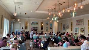 Beaches & Cream Soda Shop recently re-opened after completing refurbishments, making this charming restaurant even more magical! With bright pastel colors, a jukebox, Disney artwork on the walls, and a menu of comfort foods and sweet ice cream treats, this spot full of vintage seaside whimsy is perfect for satisfying your cravings while visiting Disney’s Beach Club Villas! ~Stacy | David's Disney Vacation Club Rentals DVC Rentals