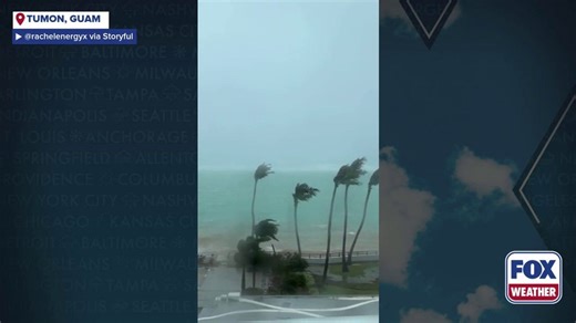 Watch: Winds from super typhoon Sinlaku lash Guam | Latest Weather Clips | FOX Weather