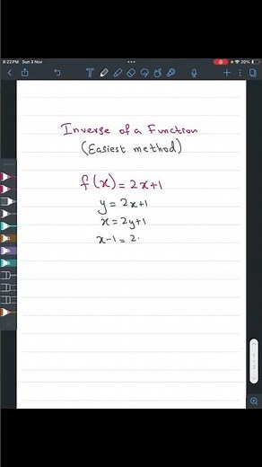 Inverse of a Function! IGCSE/O-Level/Ed-Excel Math