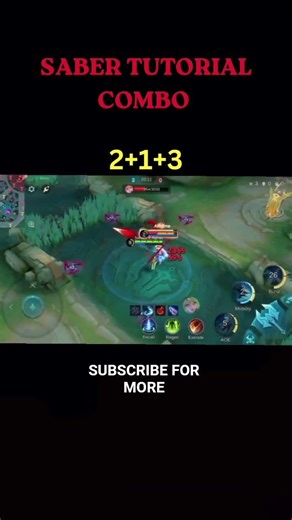 Saber One-Shot Combo #mlbb #saber #tutorial