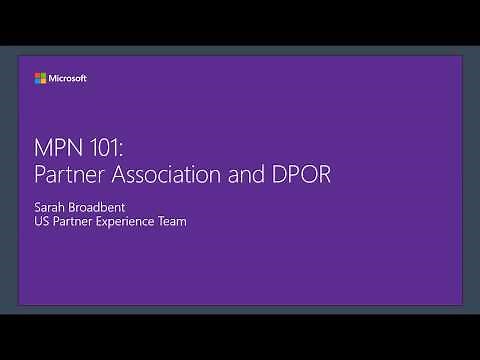 MPN 101 Community call: Partner Association and DPOR