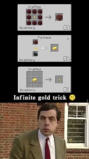 Minecraft infinite gold trick#tech gaming