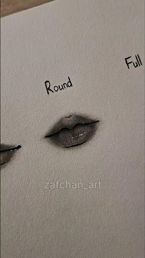 Lips drawing ✨️ (Thin, Round & Full) #drawing #howtodraw #art #sketch #shorts