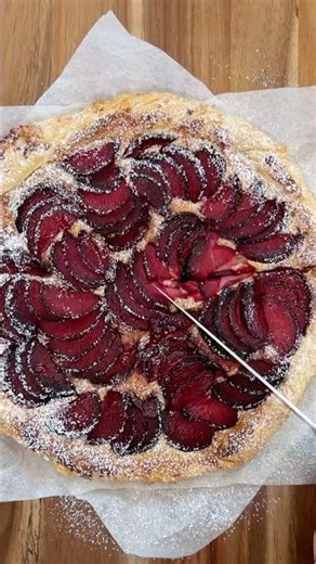 How to make a Plum Frangipane Galette using Fillo Pastry