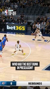 Who had the best preseason dunk? 🤔 Hisense NBA Tip-Off begins October 21st. | NBA Canada