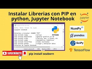 Instalar librerias en python-jupyter notebook pandas, seaborn, numpy, scipy