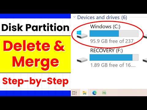 How to DELETE Hard Disk Partition in Windows 10 & Windows 11 Without Losing Data | Merge Partition