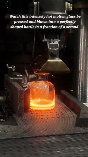 Automated Molten Glass Bottle Manufacturing
