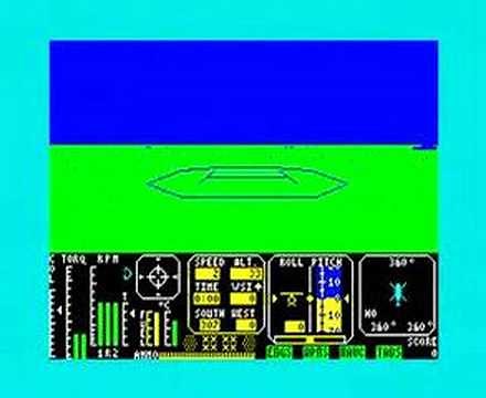 ZX Spectrum Tomahawk Helicopter Combat Simulation Game
