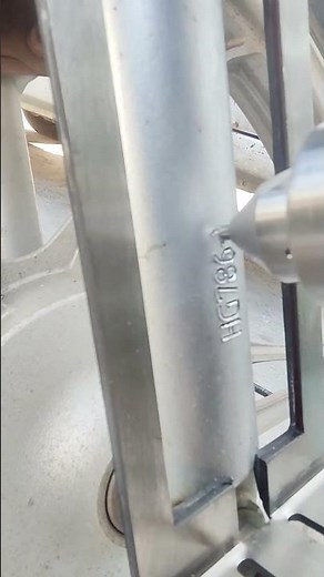 Engraving a Serial Number Directly on a Motorcycle Frame with Handheld Dot Peen Marker!