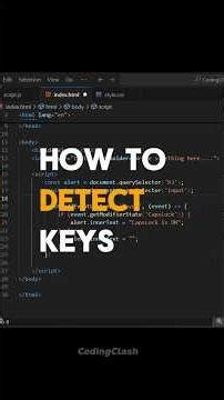 Key Detection in Javascript | CodingClash | #coding #javascript #webdevelopment