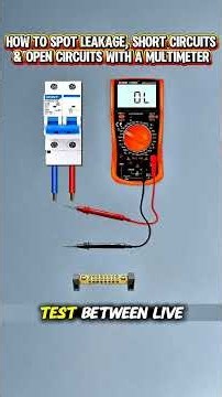 How to Spot Leakage, Short Circuits & Open Circuits with a Multimeter #shortcircuit #electrician