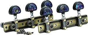 Guyker Acoustic Classical Guitar Tuners, Open Frame Style Guitar Tuning Keys Steel String Pegs Machine Heads 2 Planks (3+3), GK806-B