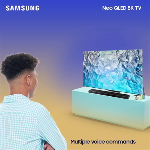 Control your TV like never before with its multiple voice commands. Simplicity at its peak #StayConnectedWithSamsung #SimplerWithSamsung | Samsung