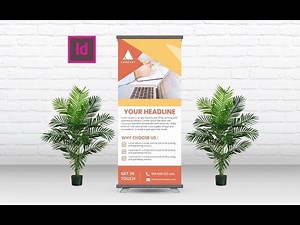 How to roll up banner design in adobe InDesign Tutorial||Roll up banner tutorial||rollup banner size