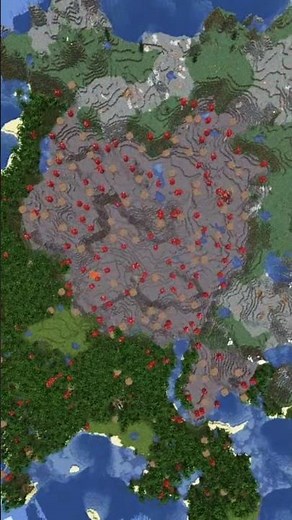 Minecraft Seed - Landlocked Mushroom Biome At Spawn!