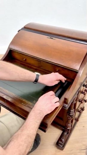 English Victorian Antique Davenport Ship Desk #harpgallery #nauticalhistory