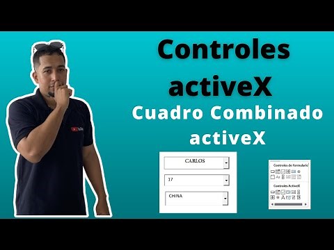Como usar o insertar el Cuadro Combinado en control de activeX en Excel Cap 11 #sepamosexcel #excel