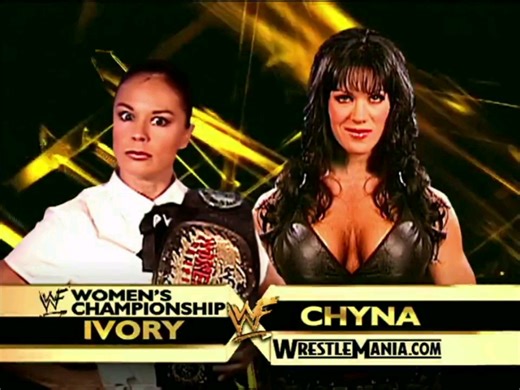 WWF World Women " s Title Ivory ( c ) vs . Chyna WrestleMania 17