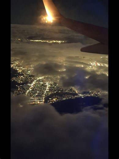 #夜景 #飛行機好きな人へ #新千歳空港 #JAL #離陸#空から見る景色