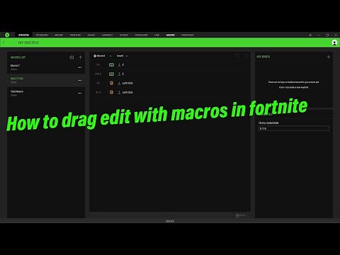 How to Multi Tile/Drag Macro in Fortnite Chapter 2 Season 3 (Razer Synapse)