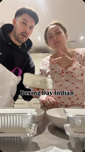 Chloe and James 💍🐶🏡 on Instagram: "Boxing Day Indian dish up with us 🙌🏻"
