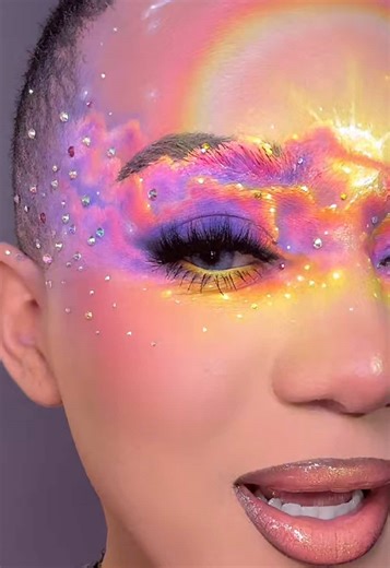 When @Zara Larsson and @Sophia Sinot start a trend, you HAVE to TAKE IT THERE. I’m obsessed with the finished look, let me know what you think and what questions you have below❤️‍🔥 @akiwaii colored contacts, link in bio @Point of View Beauty skinprep @DanessaMyricksBeauty blurring balm powder, Colorfix for all details @ONE SIZE BEAUTY secure the blur primer, and translucent powder @Huda Beauty setting powders, color correctors and liquid blushes @Nimya by NikkieTutorials cream blushes for sunse